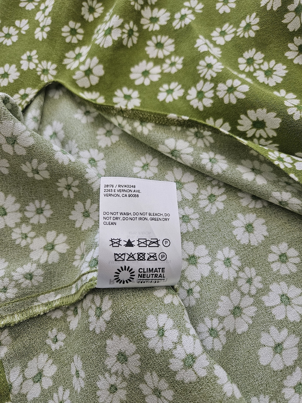 Size 8 Reformation Crimini Fennel Green Floral Midi Slip Dress - Picture 11 of 11